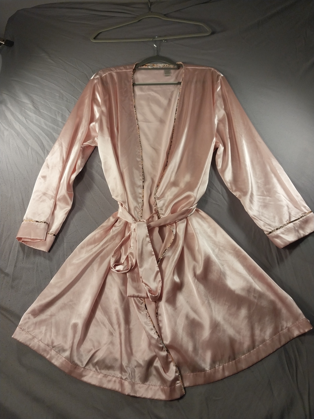 Adonna Woman Pink Satin Robe #024